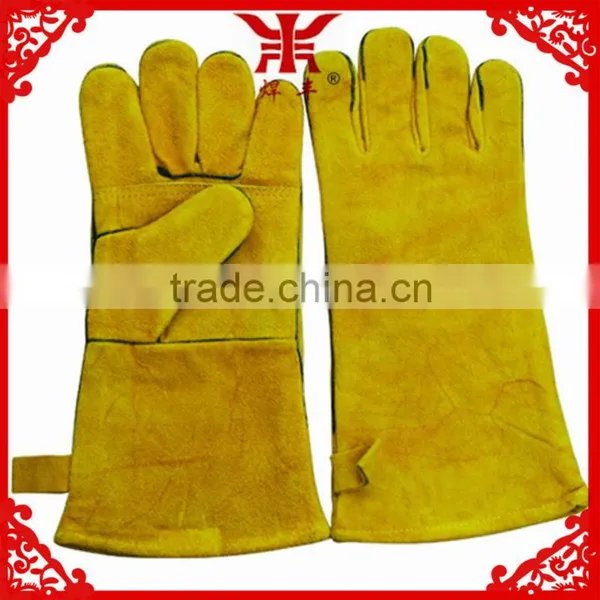 14 Inches Fully Lined Welding Gloves Leather photo-2