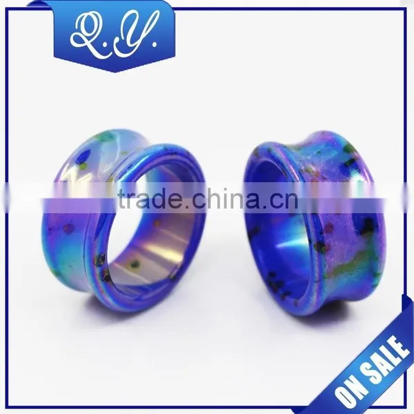 China Wholesale Colored Acrylic Printed Piercing Jewelry Fashion Ear Tunnel & Ear Expander photo-4