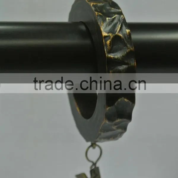 Modern Curtain Rod Rings With Clips For 1", 1-1/4" and 1-1/2" Curtain Rods, Modern Window Treatments photo-2
