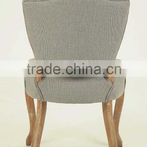 Fabric Optional Button Design Coffee Room Use Upholstered Side Chair/wooden Dining Chair (CH-273-OAK) photo-3