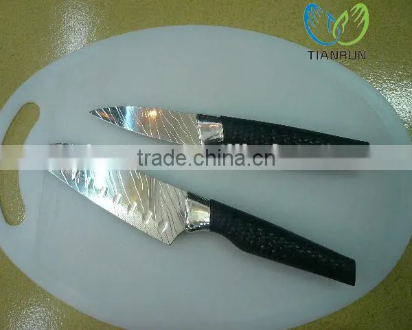 2016 Hot Sale Unique Handle Stainless Steel Knife With Cutting Board Set
