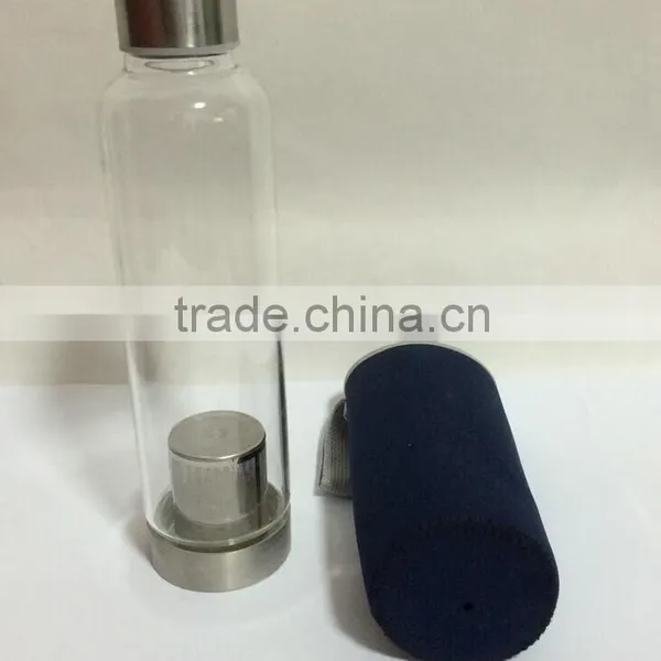 Borosilicate Glass Water Bottle With Tea Filter