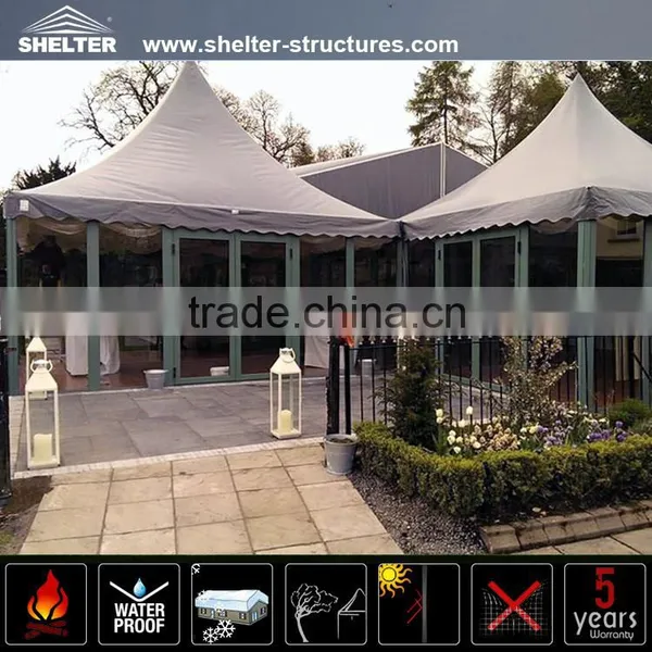 Luxury 5x5m Green Aluminum Glass Marquee Gazebo photo-2