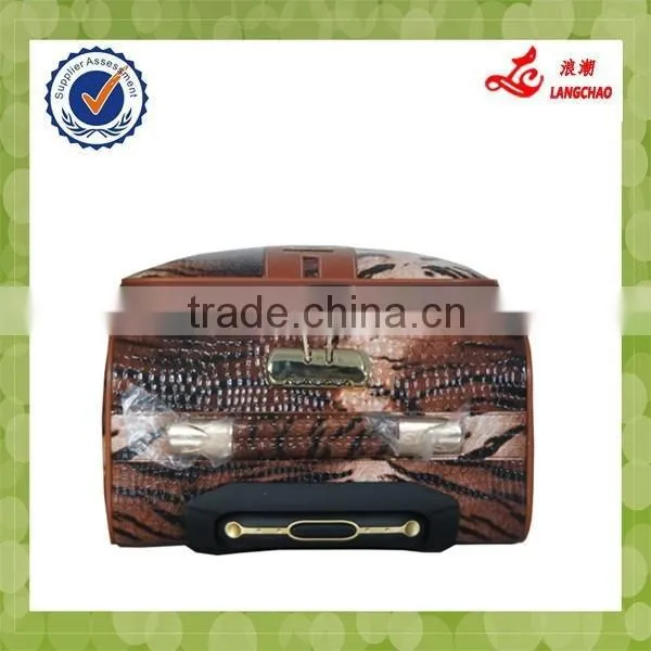 Two Wheels PU Leather Carry On Vintage Trolley Luggage photo-3