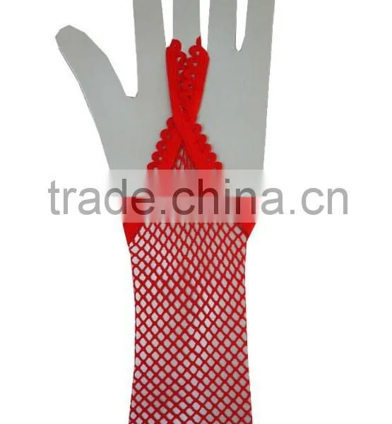 Fishnet Long Gloves Party Fancy Dress Bride Wedding Mesh Glove photo-3