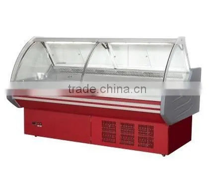 Deli Case/supermarket Refrigerator Showcase/curved Glass Serve Over Cooler/display Cooler photo-2