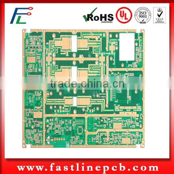 Air conditioner parts pcb with rogers circuit board and gold finger finished