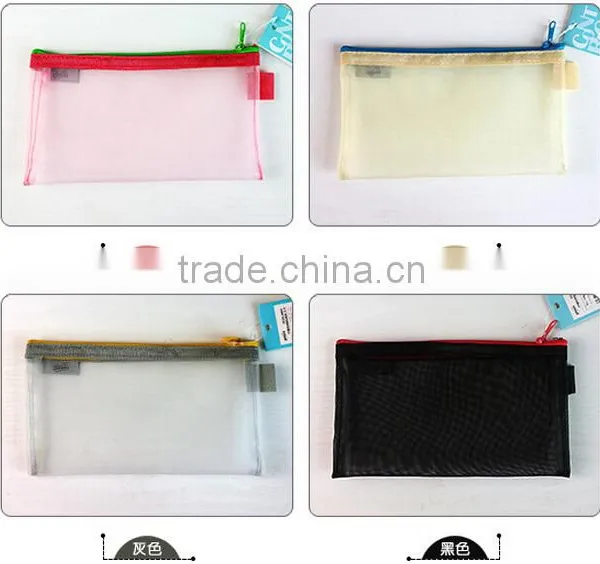 A4 B5 A6 Bump Color Grid Double Zipper Bag Students Learning Stationery to Receive Bag, Pen Bag Pn6420 photo-5