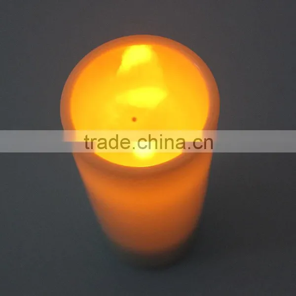 4x8 Inch Yellow Flickering Big Pillar Outdoor Battery Led Candle photo-3