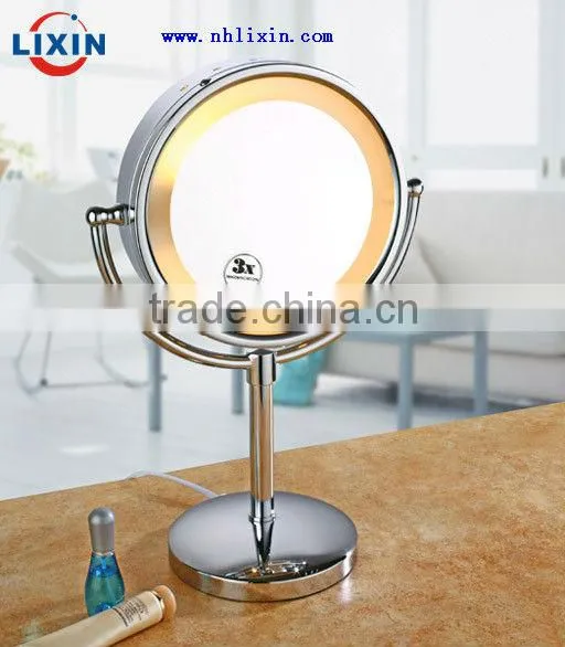 Rotation Table Shave Mirror With Light