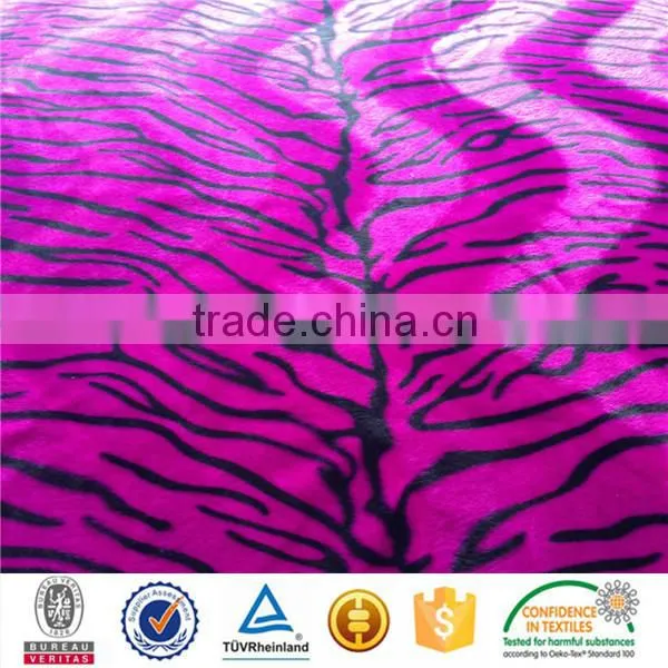 Cow Skin Printed Short Pile Velour Fabric photo-4