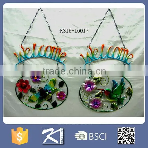 Welcome Sign Hanging Metal Garden Wall Decoration photo-4