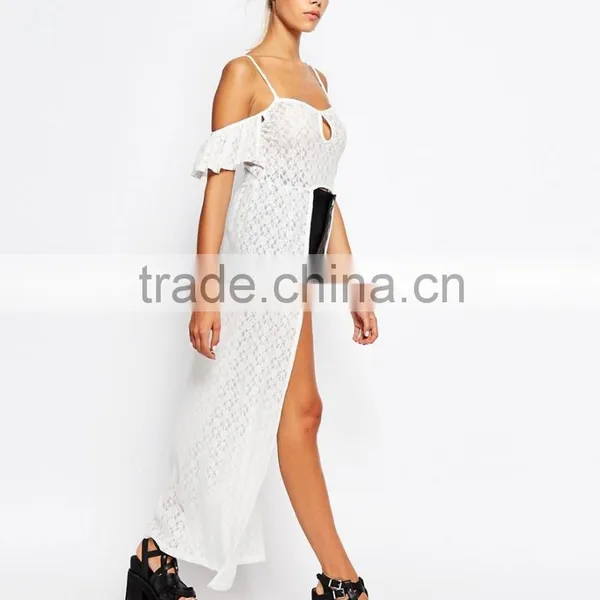 Latest Fashion The Ragged Priest Cold Shoulder Maxi Cami Top In Lace photo-2