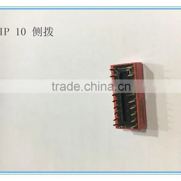 Red plastic DIP mini electric slide switch
