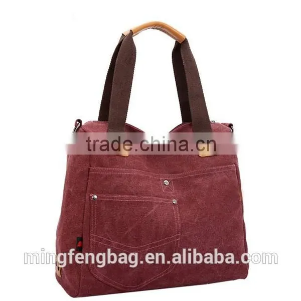 2015 New Fashionable Tote Canvas Woman Lady Bag photo-4