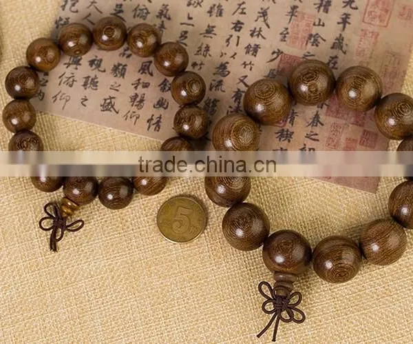 Delicate Golden Sandalwood Tibet Buddhism Prayer Antifatigue Bead Bracelet photo-2
