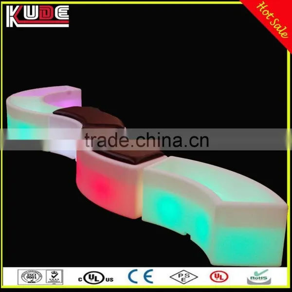 Popular Bar Stylish Rechargeable Plastic LED Bar Stool With Cusion photo-6