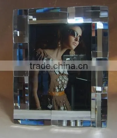 Table Crystal Glass Photo Frame Glass Photo Holder XK019