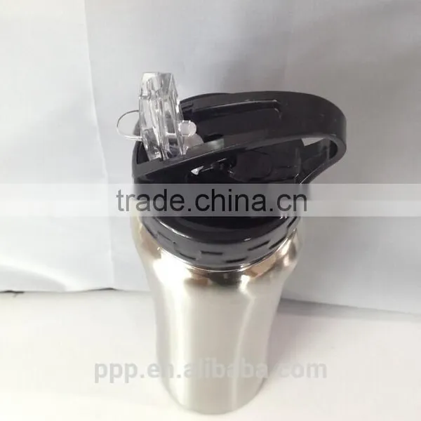 Stainless Steel Sports Bottle With Straw/drinking Bottle With Lifting Handle/ Mirror Polished Water Flask photo-2