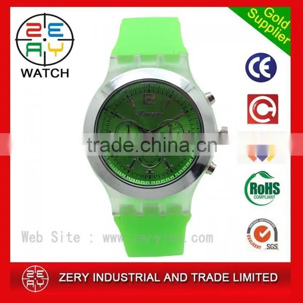 Custom Logo Printed Nickel Free Watch, Silicone Strap Nickel Free Watch R0663