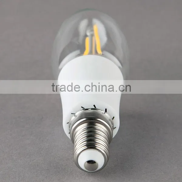 Haining Candle Light Vintage Led Filament Bulb C35 2w Color Plastic Light Source 2W E14 110V photo-4