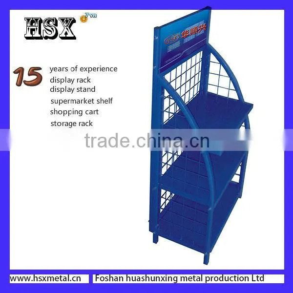 mini engine oil metal display rack stand HSX-218 display stand for oil