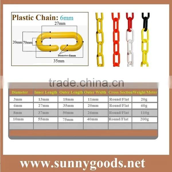 High Quality 6mm Yellow Plastic Roller Chain photo-3