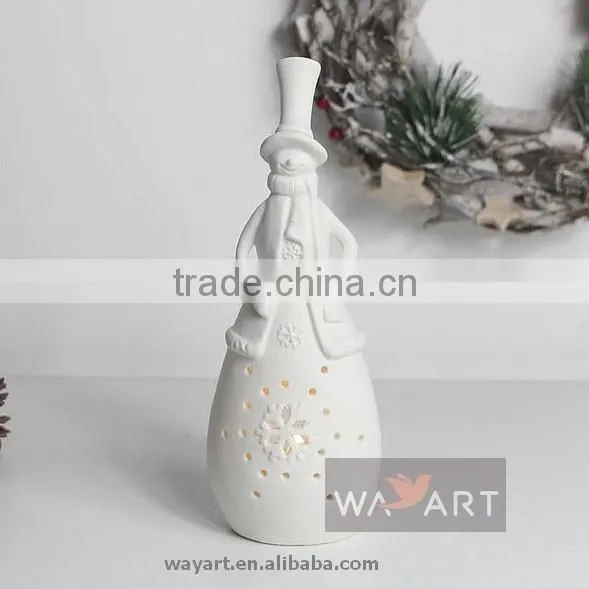 Lively LED Lighted Snowman Ceramic Chrismas Decoration photo-4