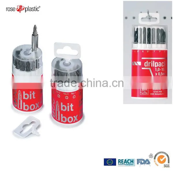 Plastic round drill packaging box RD