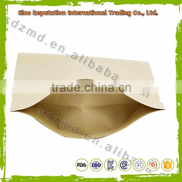 Kraft Paper Biodegradable Stand up Pouch With Zipper photo-5