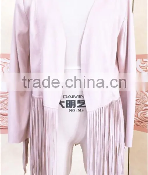 Woman Fashion Irregular Fringed Cardigan Jacket photo-5