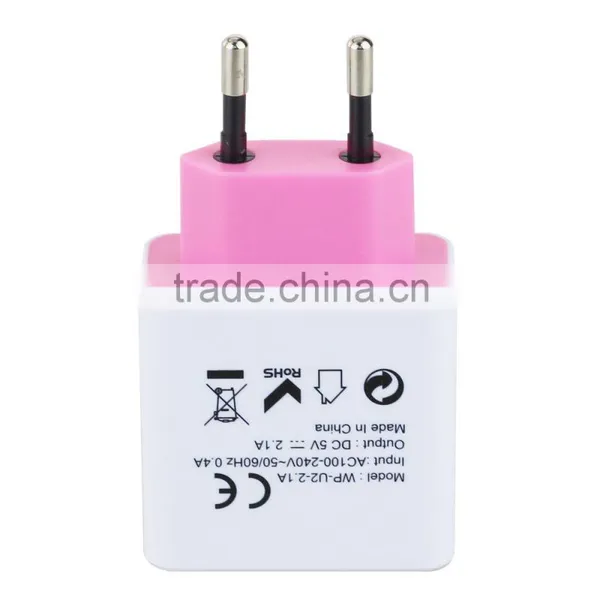 White Black 5v 2.1a 2 Pin Euro Usb Charger Charging for Laptop Moblie Phones photo-3