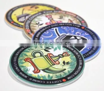 Sublimation Transfer Blank Round Polymer Coaster/Printable Coaster