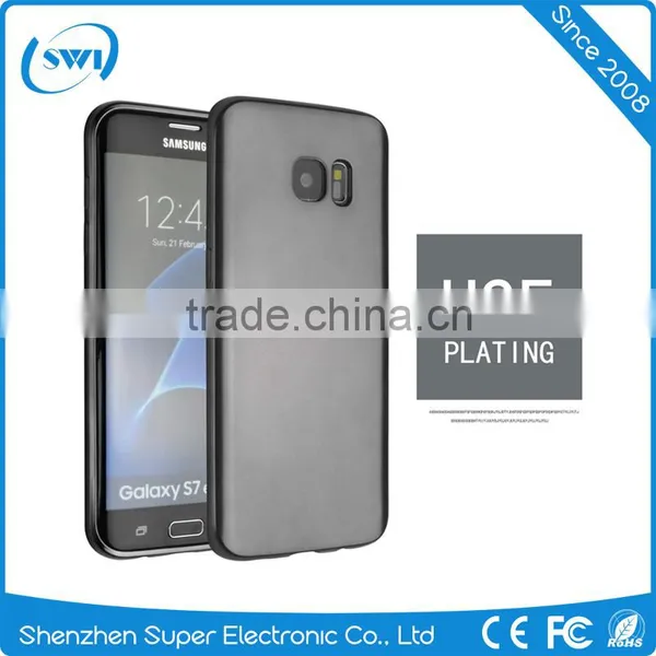 Wholesale China Golden Electroplating TPU Full Cover Case for Samsung S7 Edge Mobile Phone Back Cover photo-3