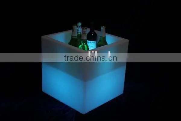 Led Illuminated Rectangle or Square or Tall Round Big Beer Ice Bucket photo-4