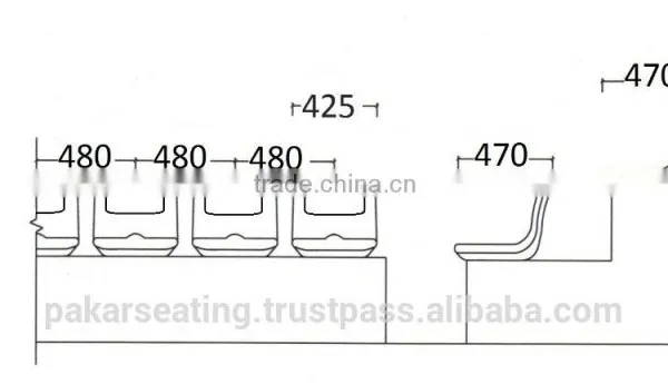 Blow Molded Plastic Stadium Seat ZK-12 photo-3