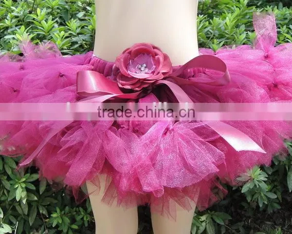 Hot Sale Baby Handmade Pettiskirts Hand Weave Pettiskirts Tutu Dress With Flower Design photo-2