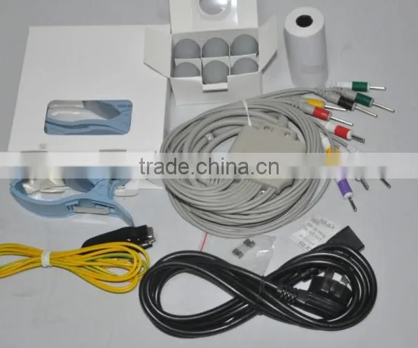 CE Certified 12 LEAD 3 Channel ECG EKG Machine Electrocardiograph Electrocardiogram With Thermal Recorder photo-4