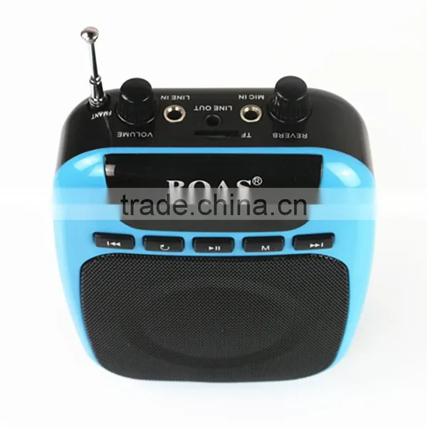 BOAS Waistband Wireless Microphone Special Amplifier for Guide Teacher External Voice Lound Speaker Support U Disk/TF Card photo-4