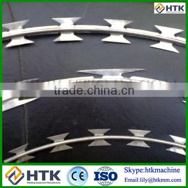 Low Price 450mm Coil Diameter Concertina Razor Blade Tape Military Concertina Wire for Sale photo-2