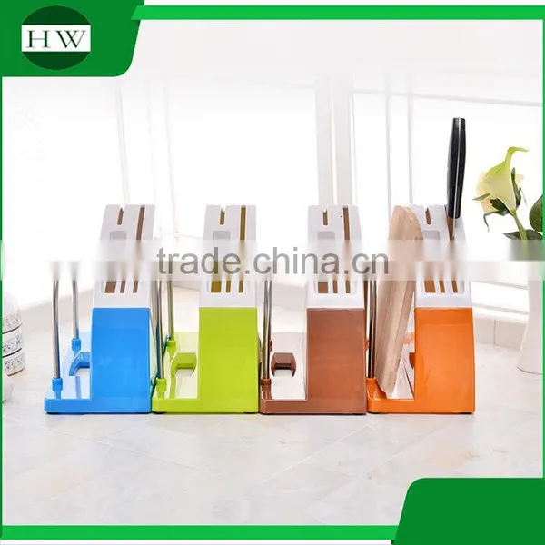 Kitchen Accessories Multipurpose Plastic Chopping Board Pot Pan Tool Flatware Knife Storage Rack Holder photo-5