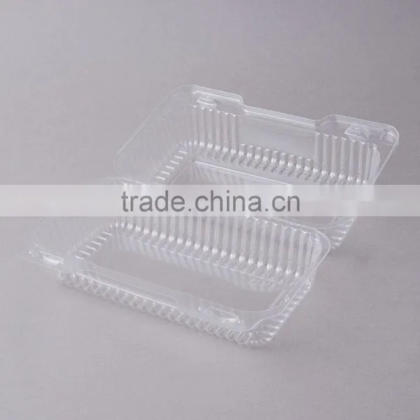 Durable Packaging Deep Clear Hinged Plastic Container, BOPS Clamshell Food Take Away Box for Cake, Hotdog photo-4