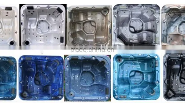 CE Certificate Whirlpool Bathtub Outdoor Economic Family Use Acrylic Bathtub Black photo-6