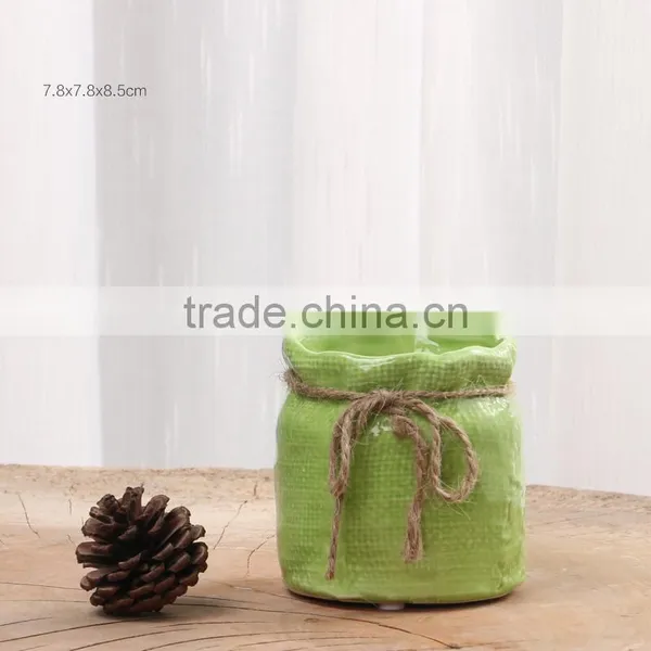 New Design Handmade Small Colorful Ceramic Succulent Pot photo-5