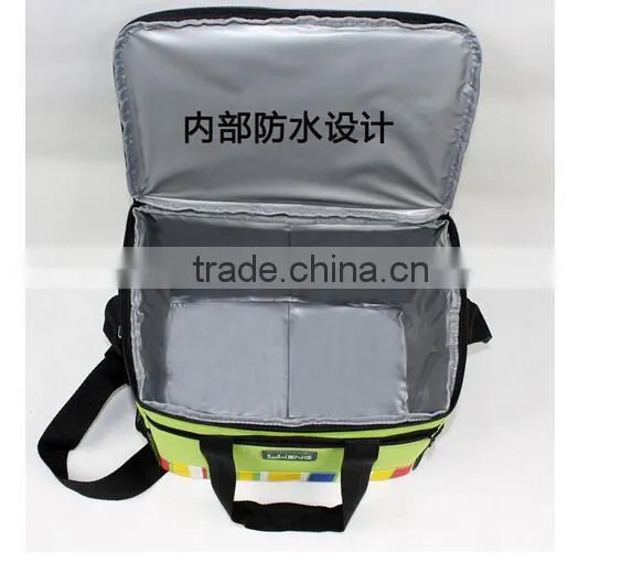 CY153 Lunch Tote Bag Box Cooler Bag, Silver Interior and Long Handles, Picnic Cold Drink Insulation Bag Cooler Bag Freezable photo-4