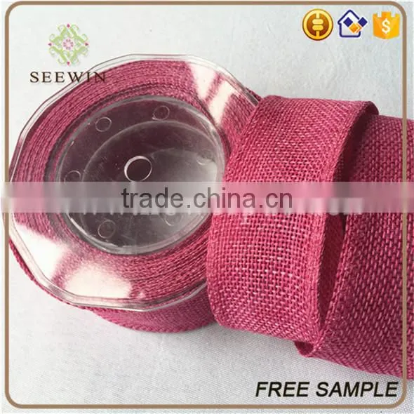 Cheap Wholesale Polyester 100%Linen for Gift Ribbon photo-3