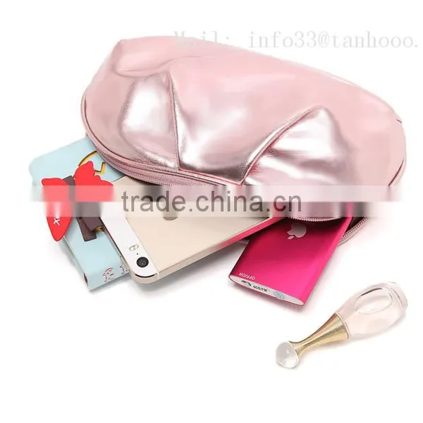 TANHOOO Personalized Cosmetic Bags Pink Bulk Cosmetic Bags Production Emboss or Printing photo-5