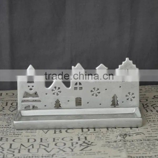 Christmas Indoor Decoration Tealight Plate Holder Silver Colour Wholesale photo-4
