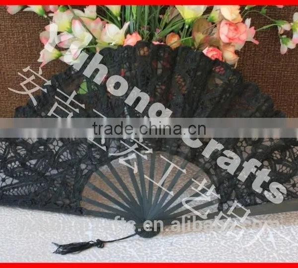 Black Color Lace Wedding Fan