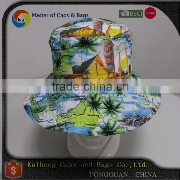 Fashion Bucket Hat With Heat Transfer Printed and String photo-3